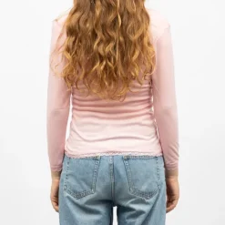 RODIER Tee shirt chaud col V à dentelle kalou Femme ROSE