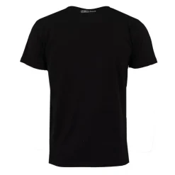 GEORGES RECH Tee shirt chiné avec rayures grand logo poitrine Homme NOIR Best
