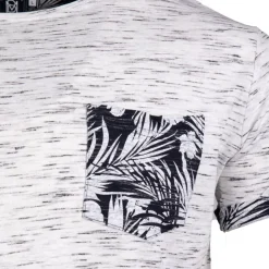 BLAGGIO Tee shirt chiné monzac avec poche Homme BLANC Best