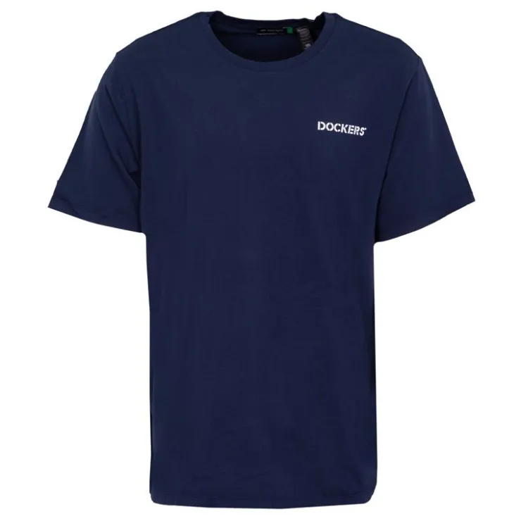 DOCKERS Tee shirt classique coton logo imprimé Homme BLEU FONCE Discount