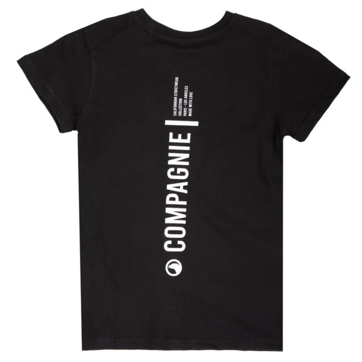 COMPAGNIE DE CALIFORNIE Tee shirt classique imprimé dos Compagnie Enfant NOIR New