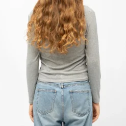 BURTON OF LONDON Tee shirt col bateau aliona avec zip noeud brodé Femme GRIS CLAIR Best