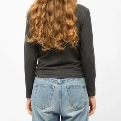 BURTON OF LONDON Tee shirt col bateau aliona avec zip noeud brodé Femme GRIS FONCE Outlet