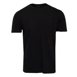 PIERRE CARDIN Tee shirt col ras de cou tissu chiné coton Homme NOIR Best