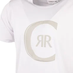 CERRUTI Tee shirt col rond avec logo arco Homme BLANC