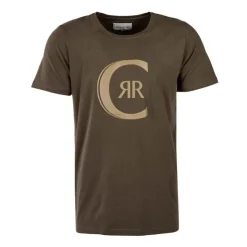 CERRUTI Tee shirt col rond avec logo arco Homme KAKI New