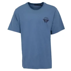 DOCKERS Tee shirt col rond coton logo imprimé Homme BLEU Clearance