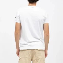 SCHOTT Tee shirt col rond coton manches courtes Homme BLANC Discount