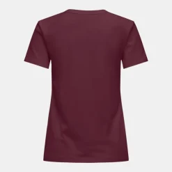 JDY Tee shirt col rond michigan coton Amour Femme BORDEAUX Discount