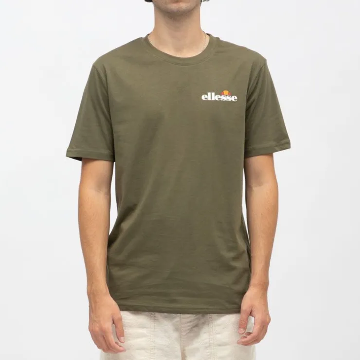 ELLESSE Tee shirt col rond regular couleur unie avec logo Homme KAKI Best