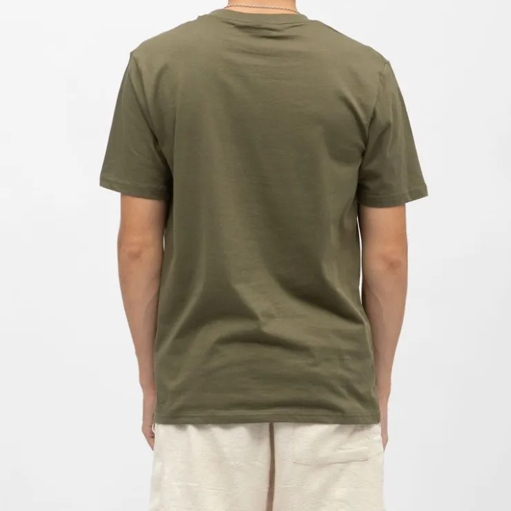 ELLESSE Tee shirt col rond regular couleur unie avec logo Homme KAKI Best