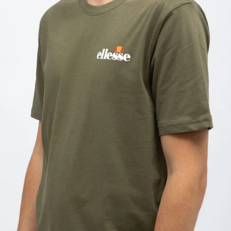 ELLESSE Tee shirt col rond regular couleur unie avec logo Homme KAKI Best