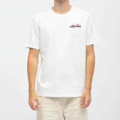 ELLESSE Tee shirt col rond regular couleur unie avec logo Homme BLANC Discount