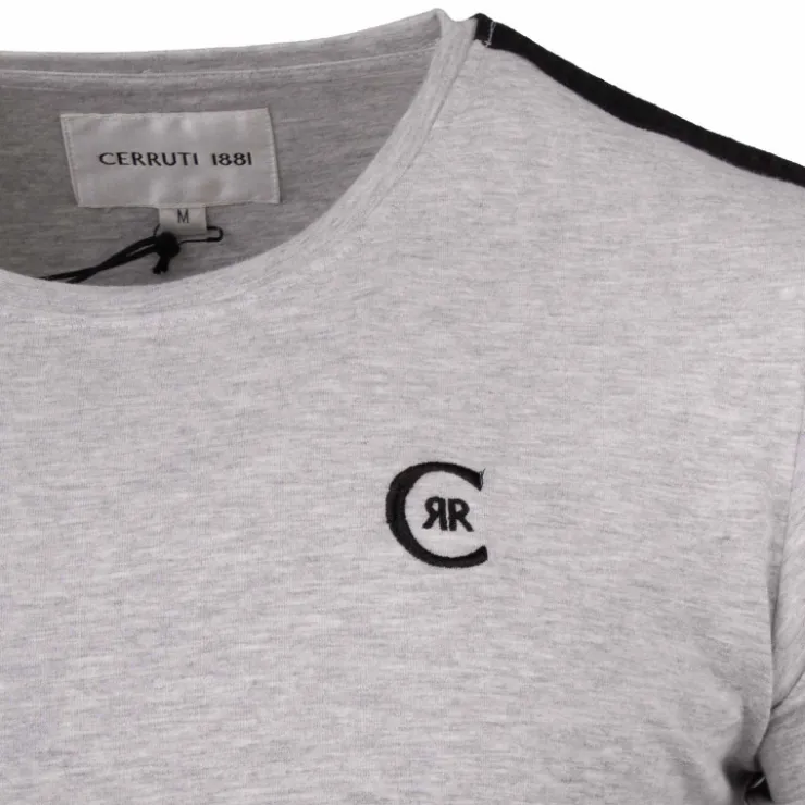 CERRUTI Tee shirt col rond torbole Homme GRIS CLAIR Sale