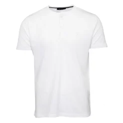 PIERRE CARDIN Tee shirt col tunisien avec boutons Homme BLANC Sale