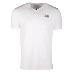 CERRUTI Tee shirt col v biasca Homme BLANC New