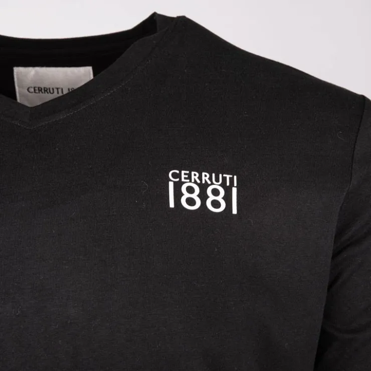 CERRUTI Tee shirt col v biasca Homme NOIR Hot