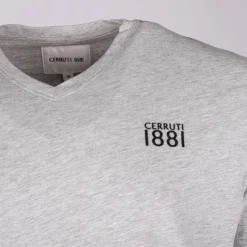 CERRUTI Tee shirt col v biasca Homme GRIS New