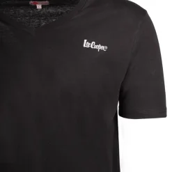 LEE COOPER Tee shirt col v canard poitrine travis Homme NOIR Clearance