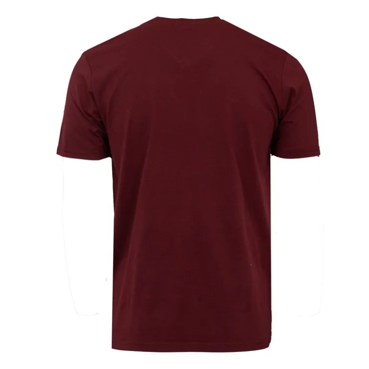 REDSKINS Tee shirt col V Dalton avec logo Homme BORDEAUX Online