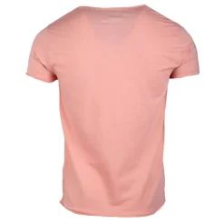 BLAGGIO Tee shirt col v en coton uni myke-b Homme ROSE Sale