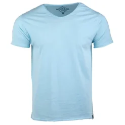 BLAGGIO Tee shirt col v en coton uni myke-b Homme BLEU New