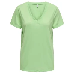 ONLY Tee shirt col V Femme VERT Clearance