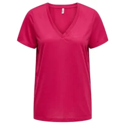ONLY Tee shirt col V Femme ROSE Discount