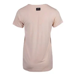 VON DUTCH Tee shirt col V fluide strass logo Femme SAUMON Hot