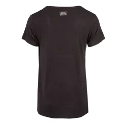 VON DUTCH Tee shirt col V fluide strass logo Femme NOIR Best