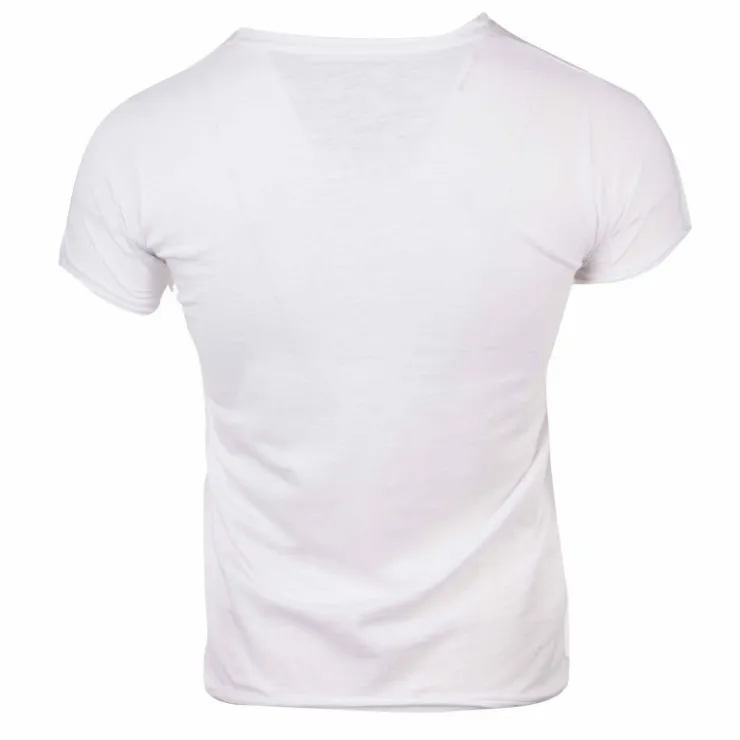 BLAGGIO Tee shirt col v Homme BLANC Hot