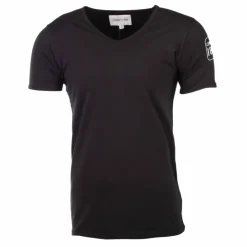 CERRUTI Tee shirt col v sabbione Homme NOIR New