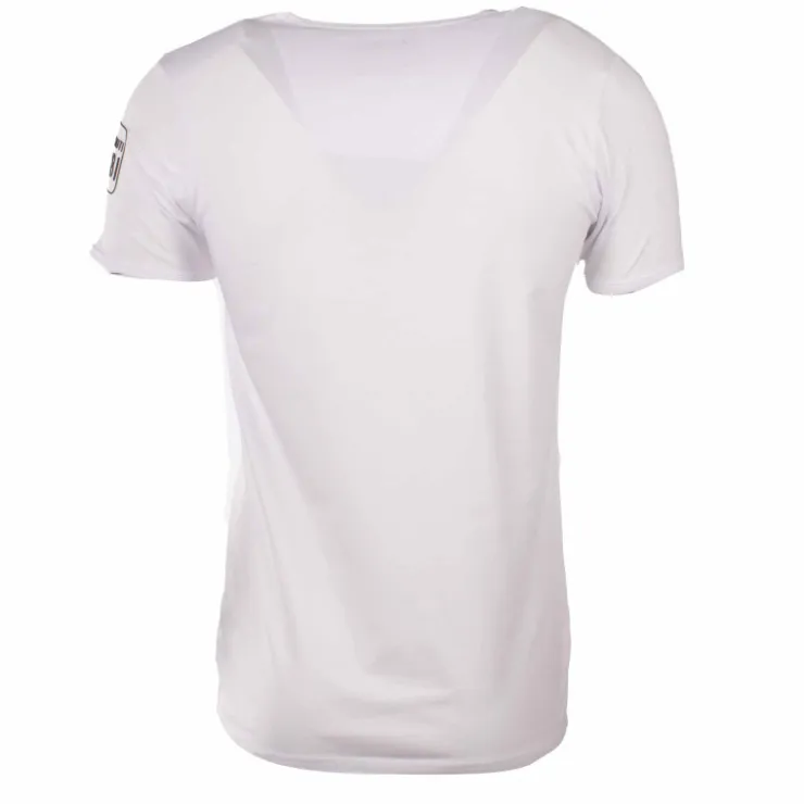 CERRUTI Tee shirt col v sabbione Homme BLANC Outlet