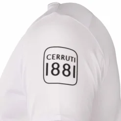 CERRUTI Tee shirt col v sabbione Homme BLANC Outlet