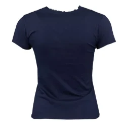 CHANTAL THOMASS Tee shirt col v venezia avec dentelle Femme BLEU FONCE Clearance