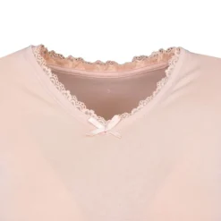 CHANTAL THOMASS Tee shirt col v venezia avec dentelle Femme MARRON CLAIR New