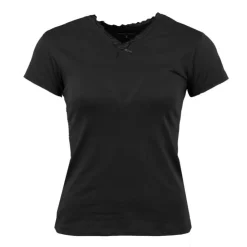 CHANTAL THOMASS Tee shirt col v venezia avec dentelle Femme NOIR Sale