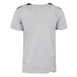 GEORGES RECH Tee shirt coton bandes épaules texte Sport brodé Homme GRIS CLAIR Discount