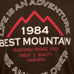 BEST MOUNTAIN Tee shirt coton basique imprimé textuel Homme KAKI Discount
