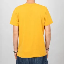 VON DUTCH Tee shirt coton chiné imprimé logo Homme JAUNE