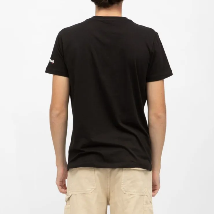 SCHOTT Tee shirt coton col v basique uni Homme NOIR Discount