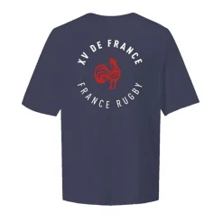 JACK & JONES Tee shirt coton france rugby manches courtes Homme BLEU FONCE Clearance