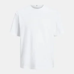 JACK & JONES Tee shirt coton frederiksberg col ras de cou manches courtes Homme BLANC Hot