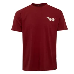 WHEELS AND WAVES Tee shirt coton imprimé dos textuel Homme BORDEAUX Clearance