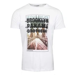 PANAME BROTHERS Tee shirt coton imprimé pont de Brooklyn Homme BLANC Outlet