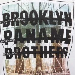 PANAME BROTHERS Tee shirt coton imprimé pont de Brooklyn Homme BLANC Outlet