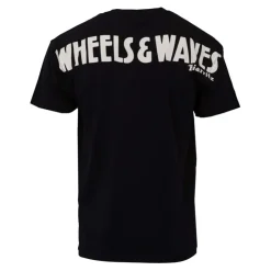 WHEELS AND WAVES Tee shirt coton jersey logo WW gris Homme NOIR Hot