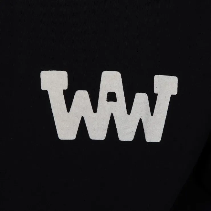 WHEELS AND WAVES Tee shirt coton jersey logo WW gris Homme NOIR Hot