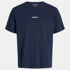 JACK & JONES Tee shirt coton mine crew imprimé triangle avec montagnes Homme BLEU FONCE Online