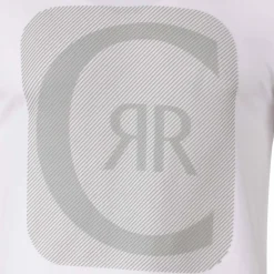 CERRUTI Tee shirt court col rond de niro Homme BLANC Outlet